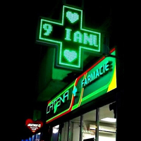 Reclame luminoase farmacii si cruci farmacie www.indigoneon.ro
